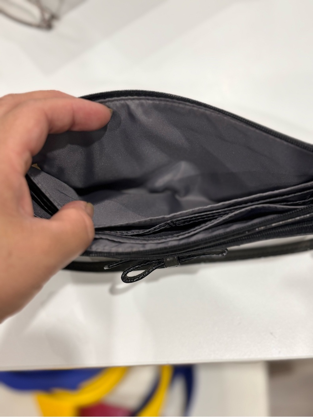 Coach Black Leather Wristlet/minibag - Picture 8 of 10